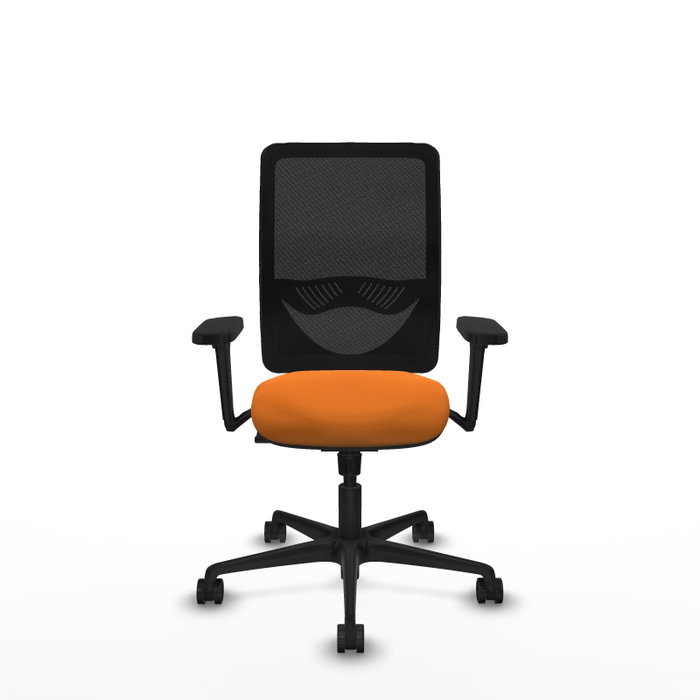 PIQUERAS Y CRESPO Silla de oficina Zulema Naranja y Negro