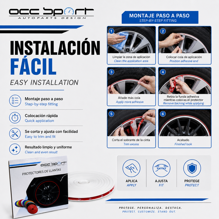 Occ Sport Protector de Llantas Blanco
