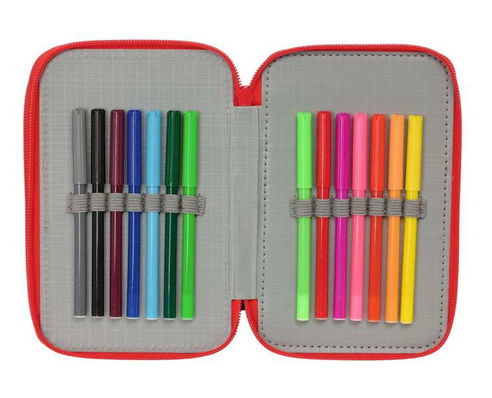 Safta Plumier Triple 37 Pcs Avengers 12,5x19,5x5,5cm