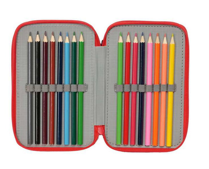 Safta Plumier Triple 37 Pcs Avengers 12,5x19,5x5,5cm