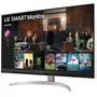 LG 32SQ700S-W Smart Monitor 31.5" 4K UHD WebOS, Smart TV, Multimedia, Regulable en Altura, USB-C, Plata y Blanco
