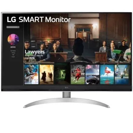 LG 32SQ700S-W Smart Monitor 31.5" 4K UHD WebOS, Smart TV, Multimedia, Regulable en Altura, USB-C, Plata y Blanco LG 32SQ700S-W Smart Monitor 31.5" 4K UHD WebOS, Smart TV, Multimedia, Regulable en Altura, USB-C, Plata y Blanco