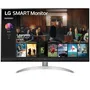 LG 32SQ700S-W Smart Monitor 31.5" 4K UHD WebOS, Smart TV, Multimedia, Regulable en Altura, USB-C, Plata y Blanco
