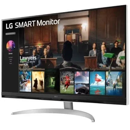 LG 32SQ700S-W Smart Monitor 31.5" 4K UHD WebOS, Smart TV, Multimedia, Regulable en Altura, USB-C, Plata y Blanco LG 32SQ700S-W Smart Monitor 31.5" 4K UHD WebOS, Smart TV, Multimedia, Regulable en Altura, USB-C, Plata y Blanco