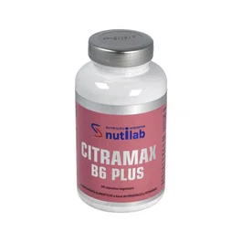 NUTILAB Citramax B6 Plus 90Cap. Citrato de Magnesio con Vitaminas B6 y D3 para Energía y Músculos
