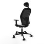 PIQUERAS Y CRESPO Silla de oficina Jorquera con mecanismo Sincro/Traslack, Blanco/Negro