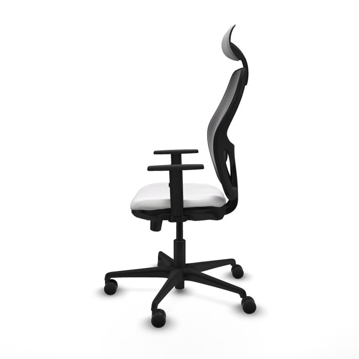 PIQUERAS Y CRESPO Silla de oficina Jorquera con mecanismo Sincro/Traslack, Blanco/Negro PIQUERAS Y CRESPO Silla de oficina Jorquera con mecanismo Sincro/Traslack, Blanco/Negro