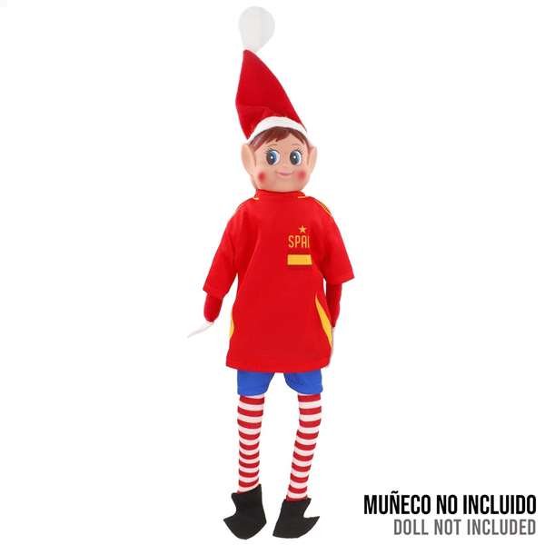 Color Baby Muñeco Elfo Travieso Con Traje Futbolista España 9x18 cm