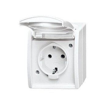 BUSCH-JAEGER BJ 20EW-54 Steckdose m.Klappdeckel IP44 alpinweiß BUSCH-JAEGER BJ 20EW-54 Steckdose m.Klappdeckel IP44 alpinweiß