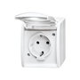 BUSCH-JAEGER BJ 20EW-54 Steckdose m.Klappdeckel IP44 alpinweiß