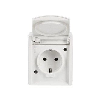 BUSCH-JAEGER BJ 20EW-54 Steckdose m.Klappdeckel IP44 alpinweiß BUSCH-JAEGER BJ 20EW-54 Steckdose m.Klappdeckel IP44 alpinweiß