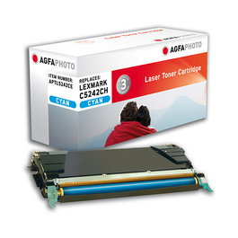 AgfaPhoto C5242CH Tóner Cian, 7000 Páginas, para Lexmark Optra C, C524, C532DN, C532n, C534DN, C534DTN, C534N