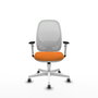 PIQUERAS Y CRESPO Silla de oficina Cilanco con mecanismo Sincro, Naranja y Blanco