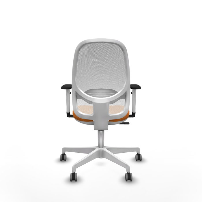 PIQUERAS Y CRESPO Silla de oficina Cilanco con mecanismo Sincro, Naranja y Blanco