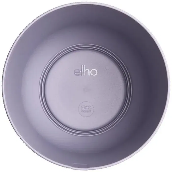 Elho Juego de 3 macetas redondas Jazz, Ø14xH13.1, Ø16xH15.3, Ø19xH17.6 cm, 7 L, Lila y blanco