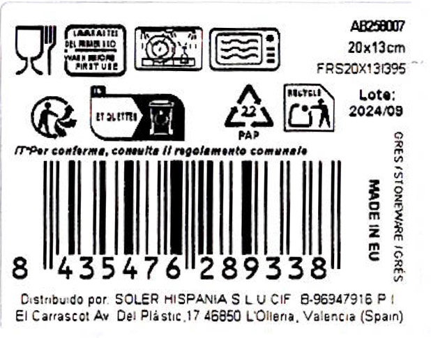 La Mediterranea Bandeja Rectangular Albus 20 x 13 cm (24 Unidades) inevitable