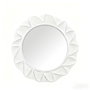 DKD Home Decor Espejo de MDF y Cristal Blanco con Acabado Rugoso 81x78 cm