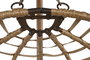 DKD Home Decor Sillón Colgante Ratan Sintético con Base y Cojines Marrón
