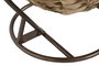 DKD Home Decor Sillón Colgante Ratan Sintético con Base y Cojines Marrón