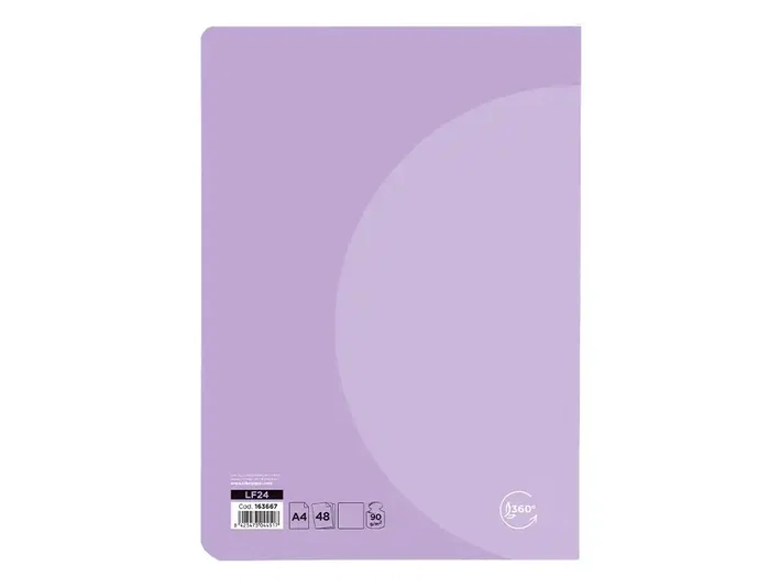 Liderpapel Libreta A4 48 hojas tapa de plástico colores pastel surtidos Liderpapel Libreta A4 48 hojas tapa de plástico colores pastel surtidos