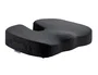 Q-connect Cojin de asiento de espuma viscoelastica, Negro, 460x370x75 mm