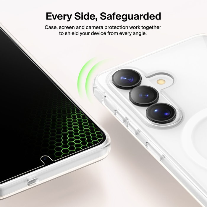 Belkin 3in1 Bundle para Samsung Galaxy S26: Funda, Protector de Pantalla y Protector de Lente Belkin 3in1 Bundle para Samsung Galaxy S26: Funda, Protector de Pantalla y Protector de Lente