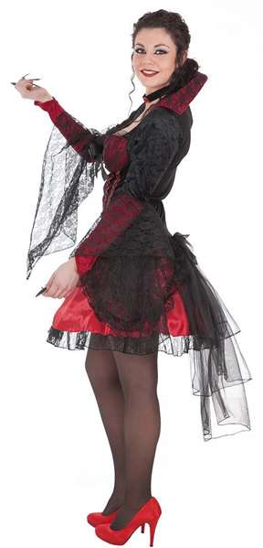 Creaciones Llopis Disfraz Adulto Madame Red Lux Talla L