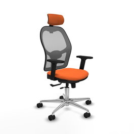 PIQUERAS Y CRESPO Silla de oficina Jorquera Naranja y Gris