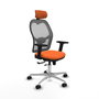 PIQUERAS Y CRESPO Silla de oficina Jorquera Naranja y Gris