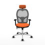 PIQUERAS Y CRESPO Silla de oficina Jorquera Naranja y Gris