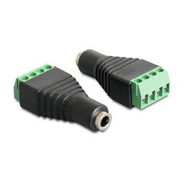 DeLOCK Adaptador 65457 Jack Hembra 3,5 mm a Bloque de Terminales 4 Pin