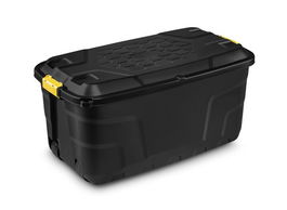 Caja Almacenamiento Strata By Cep Hw440 145 Litros Apilable Con Tapa Servicio Pesado Negro