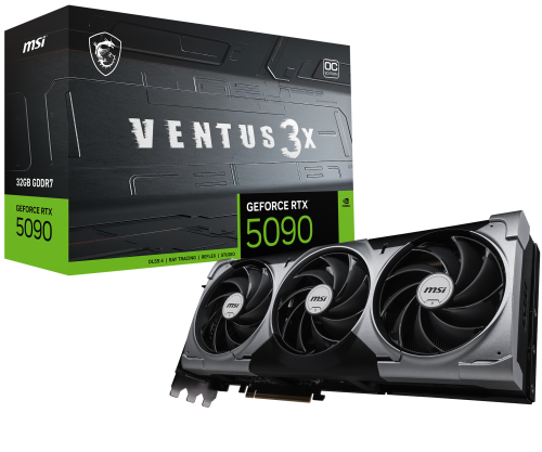 MSI VENTUS GEFORCE RTX 5090 32G 3X OC 32 GB GDDR7 Negro MSI VENTUS GEFORCE RTX 5090 32G 3X OC 32 GB GDDR7 Negro