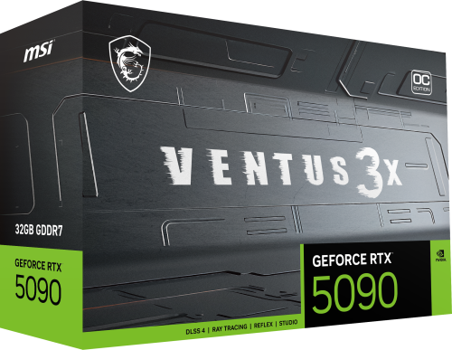 MSI VENTUS GEFORCE RTX 5090 32G 3X OC 32 GB GDDR7 Negro MSI VENTUS GEFORCE RTX 5090 32G 3X OC 32 GB GDDR7 Negro