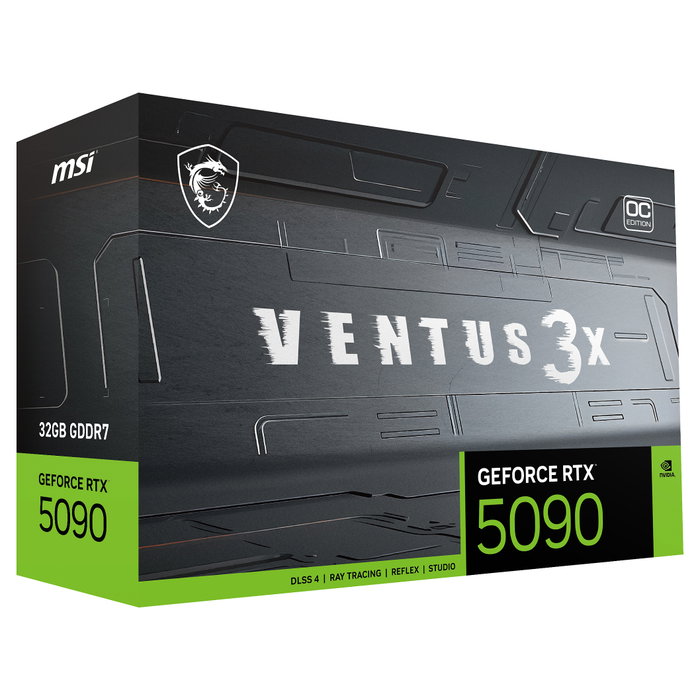 MSI VENTUS GEFORCE RTX 5090 32G 3X OC 32 GB GDDR7 Negro MSI VENTUS GEFORCE RTX 5090 32G 3X OC 32 GB GDDR7 Negro