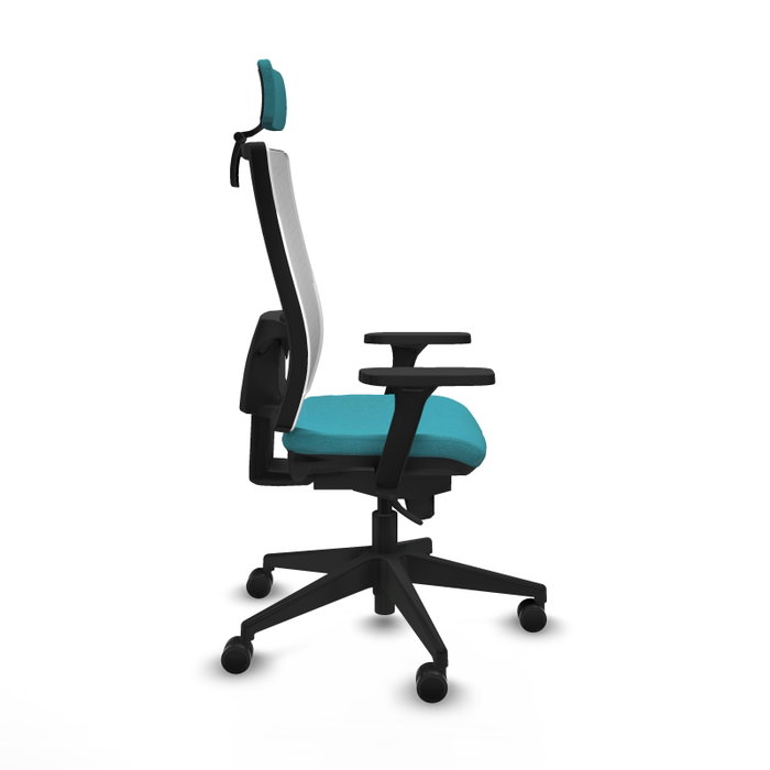 PIQUERAS Y CRESPO Silla de oficina Horna con mecanismo Sincro, Turquesa y Blanco PIQUERAS Y CRESPO Silla de oficina Horna con mecanismo Sincro, Turquesa y Blanco