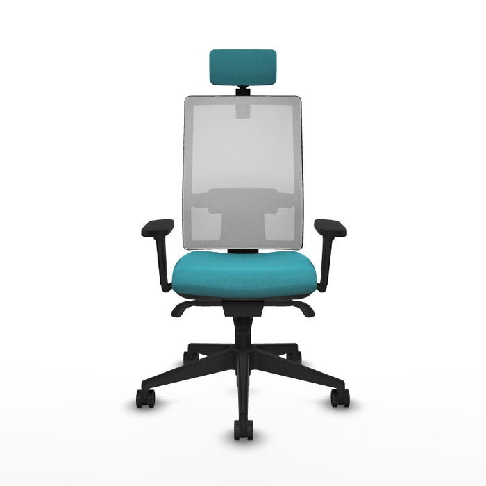 PIQUERAS Y CRESPO Silla de oficina Horna con mecanismo Sincro, Turquesa y Blanco PIQUERAS Y CRESPO Silla de oficina Horna con mecanismo Sincro, Turquesa y Blanco