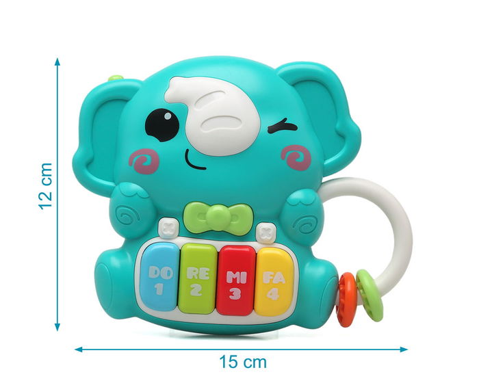 KioKids Juguete Musical Interactivo Elefante Turquesa Luces +6 Meses KioKids Juguete Musical Interactivo Elefante Turquesa Luces +6 Meses