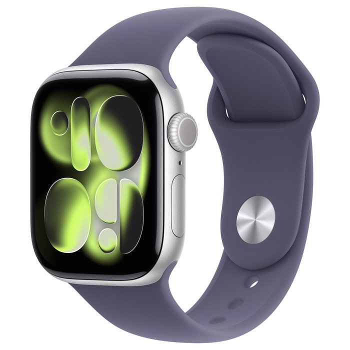 Apple MEU74ZRA Watch Series 11 GPS 42mm Caja Aluminio Plateada Correa Deportiva Morado Niebla M/L Apple MEU74ZRA Watch Series 11 GPS 42mm Caja Aluminio Plateada Correa Deportiva Morado Niebla M/L