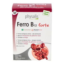 PHYSALIS Ferro B12 Forte 45 Comp. Hierro y Vitaminas B para Combate Fatiga