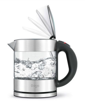 Sage Hervidor Compact Kettle™ Pure SKE395CLR4EEU1 Cristal Antimanchas Duraglass Tapa Apertura Lenta