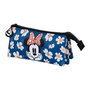 Estuche Portatodo Triple ECO Happy Field Disney Minnie Mouse Azul Oscuro