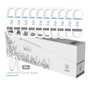 TECH-ONE-TECH Pack 10 Cables Basik Lightning 1m Blanco 2,4A