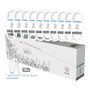 TECH-ONE-TECH Pack 10 Cables Basik Lightning 1m Blanco 2,4A