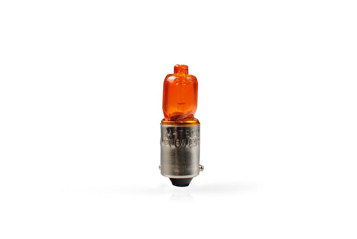 M-Tech Lámpara Halógena HY6W BAX9s Ámbar 12V 6W MTECZ77 | Pack 10 Unidades