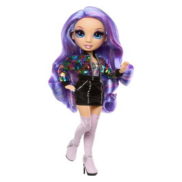 MGA Rainbow High Style Icons Muñeca Violet, segunda ropa y bolso, coleccionable, 431602