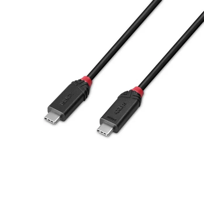Lindy 37002 Cable USB USB4 Gen 3x2 2 m Tipo C a Tipo C, 240W, 40 Gbit/s, Negro