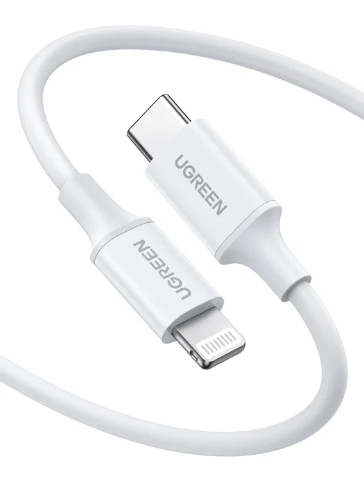 Ugreen Cable USB-C a Lightning 1 m Blanco MFi Certificado Ugreen Cable USB-C a Lightning 1 m Blanco MFi Certificado