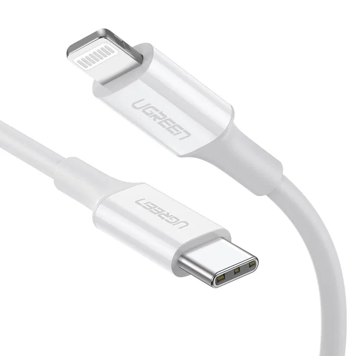 Ugreen Cable USB-C a Lightning 1 m Blanco MFi Certificado Ugreen Cable USB-C a Lightning 1 m Blanco MFi Certificado