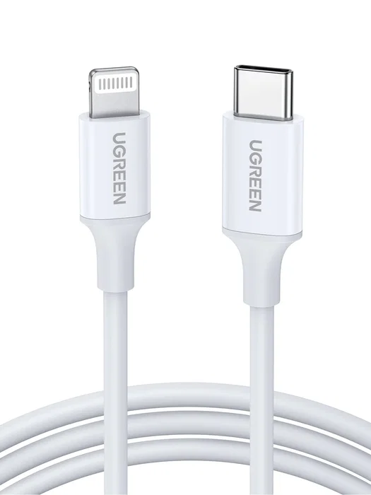 Ugreen Cable USB-C a Lightning 1 m Blanco MFi Certificado Ugreen Cable USB-C a Lightning 1 m Blanco MFi Certificado